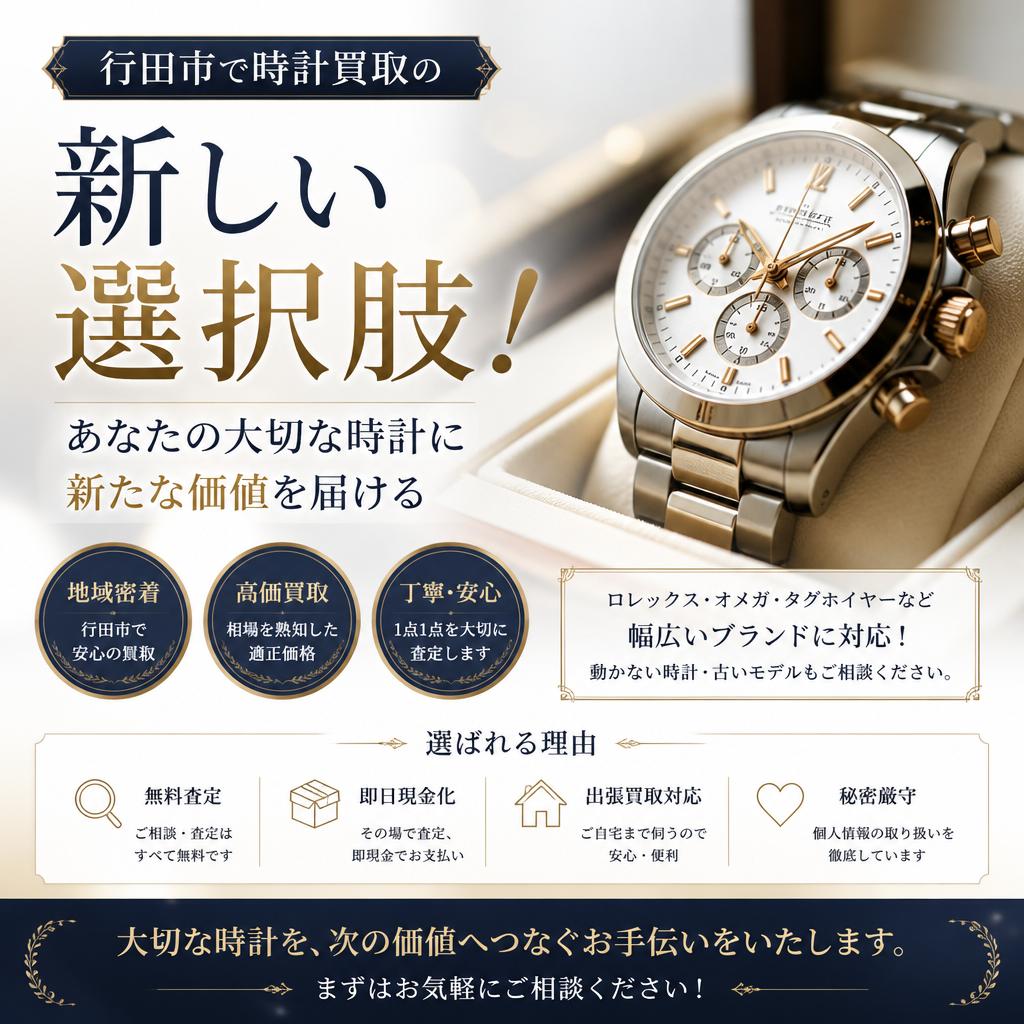 行田市で時計買取の新しい選択肢！あなたの大切な時計に新たな価値を届ける