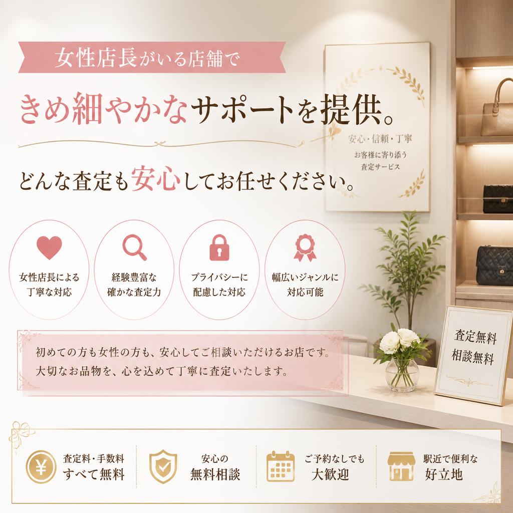 女性店長の安心サポート