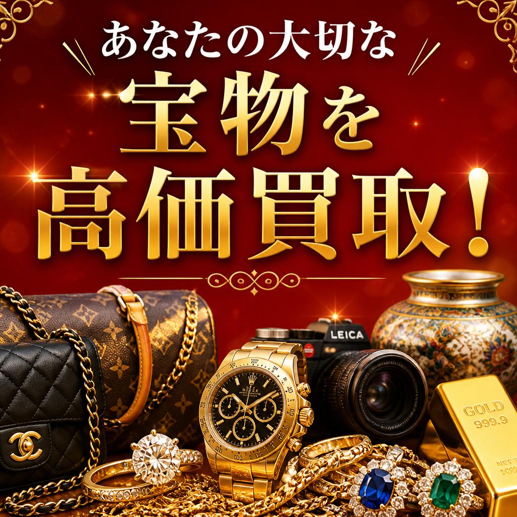 あなたの大切な宝物を高価買取！