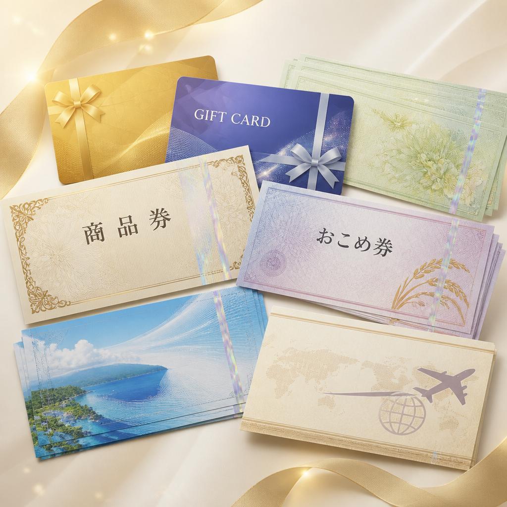 幅広い金券に対応：例を紹介